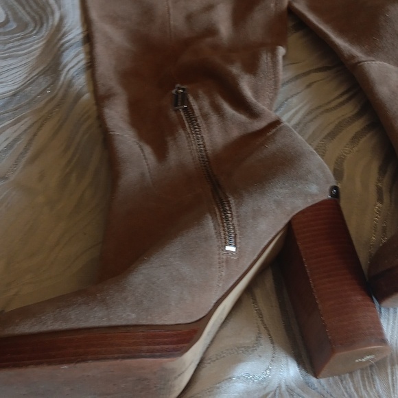 Brown Suede Women's Boots - Picture 2 of 8